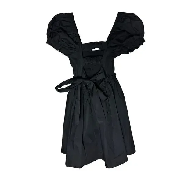 Princess Polly Black Mini Smocked Dress XS - Picture 2 of 6